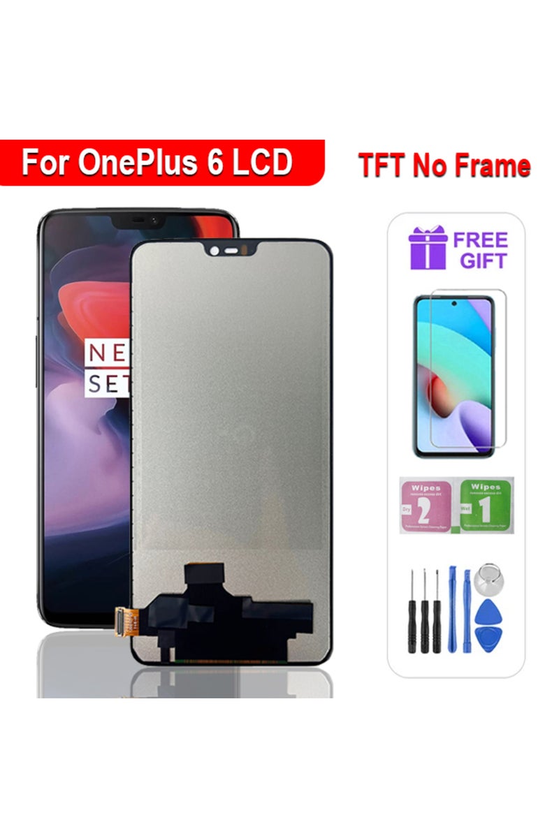 TFT No Frame 6.28" Super AMOLED Display For OnePlus 6 LCD Screen Touch Digitizer Assembly Replacemen