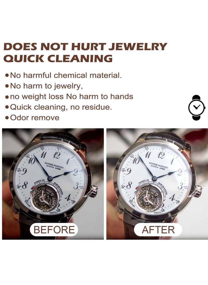 JUE-FISH Jewelry Cleaner for Gold Silver Diamond Rings Necklaces Watch Dials Rust Removal and Care  - Image 5