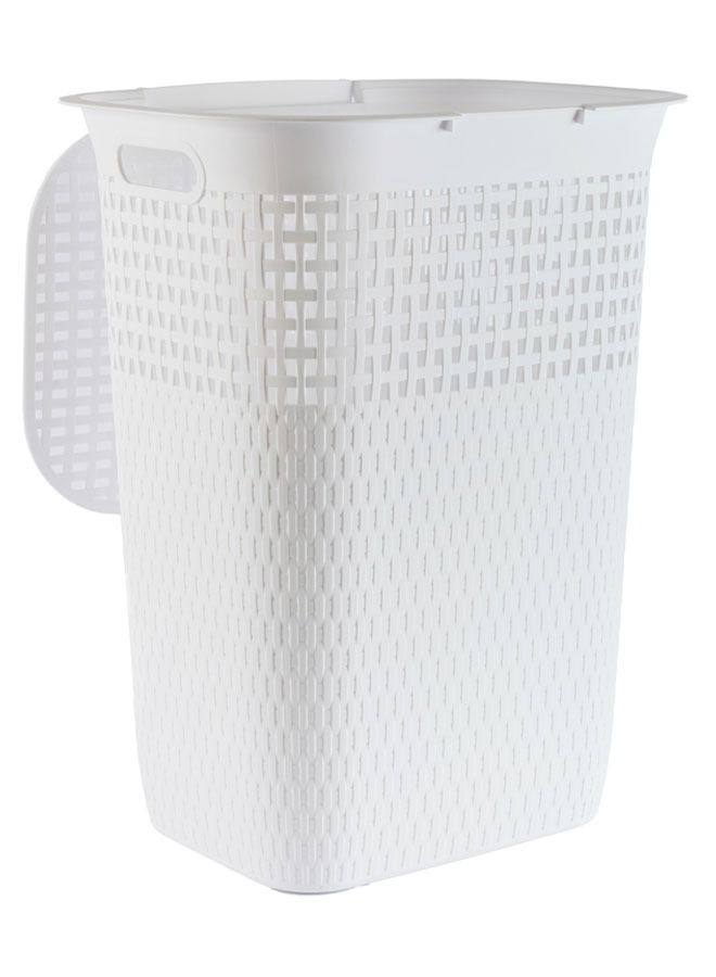 cleany genie Multi-Purpose Plastic Laundry Basket with Lid, with a Slit Break Resistant, Light Weight, Durable and Stylish Construction Large Space Perfect for Storage - 55 Liters - Image 2