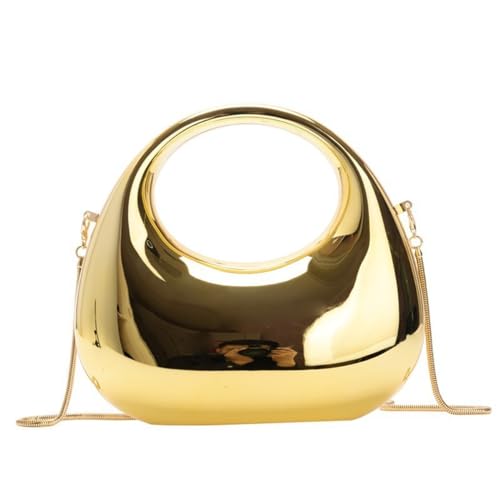 GSYPS Acrylic Handbags for Women Cute Acrylic Clutch Small Unique Purse Trendy Metal Evening Bag for Party Cocktail Gold - Image 1