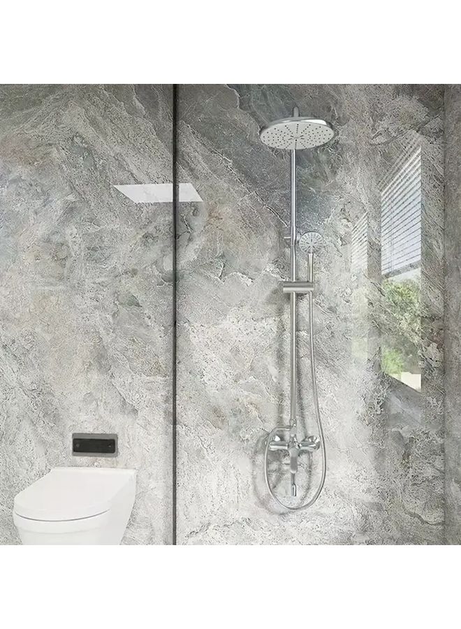 Knight White Pattern Self Adhesive Waterproof Bathroom Wallpaper 393 7 Inch Long 15 75 Inch Wide - Image 1