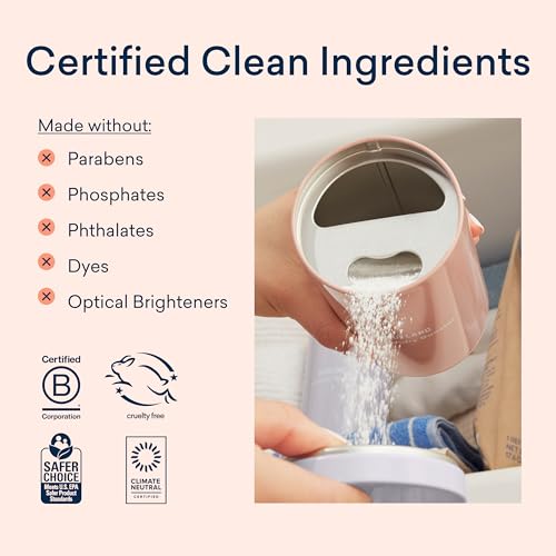 BLUELAND Oxi Laundry Booster Powder with Tin, Starter Set, Spring Bloom Scent, 25 Loads, 17.6 oz, Plastic-Free, Eco Friendly, Oxy Cleaner, Stain Remover - Image 5
