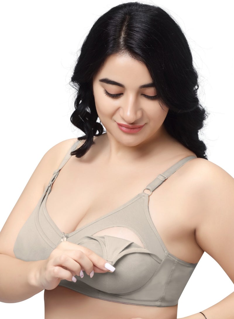 RAJNI Women's Maternity Nursing Bra Soft Stretch Cotton Non-Padded Wirefree Full Coverage Anti-Sag Pack of 2 - Image 2