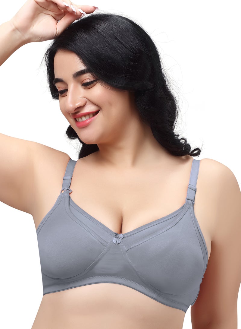 RAJNI Women's Maternity Nursing Bra Soft Stretch Cotton Non-Padded Wirefree Full Coverage Anti-Sag Pack of 2 - Image 3