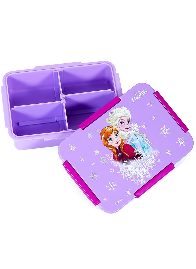 Eazy Kids Disney Frozen Princess 1/2/3/4 Compartment Convertible Bento Lunch Box - Purple  - Image 3