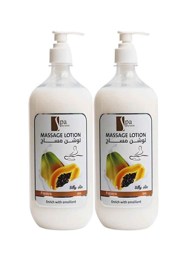 سبا سيستم 2 قطع لوشن التدليك بالبابايا غني بالمطريات - Image 1
