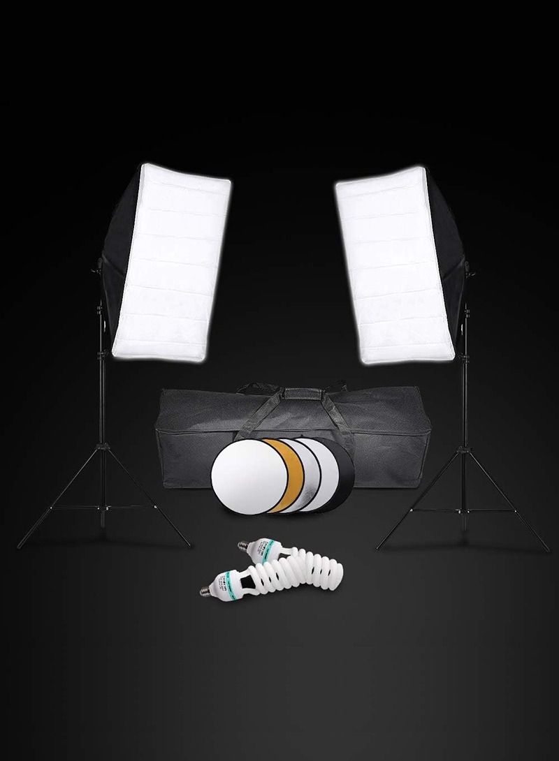 ANDOER Photography Softbox Light Set Black/White - Image 5
