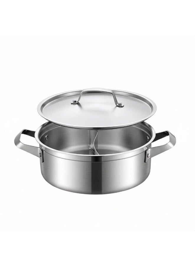 Sharpdo Household Kitchenware Large Capacity Stainless Steel Double-Boiled Pot 28cm - Image 1