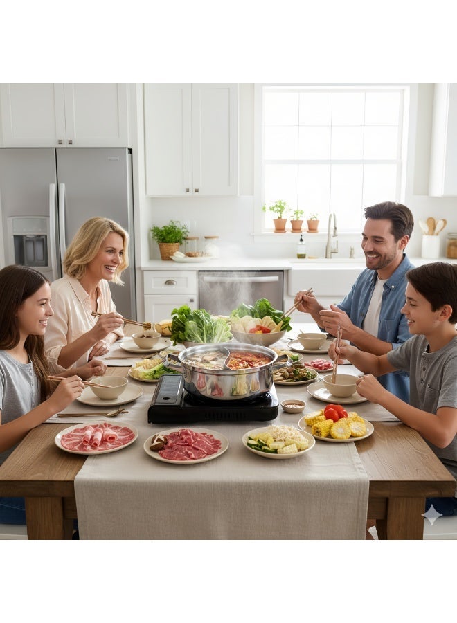 Sharpdo Household Kitchenware Large Capacity Stainless Steel Double-Boiled Pot 28cm - Image 2