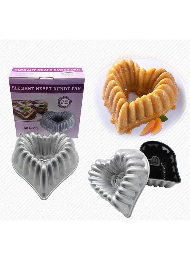 Bluejw Baking Mold Hollow Heart-shaped Cast Aluminum Cake Mold Coo Goo Hoff Mold Integrated Mold  - Image 2