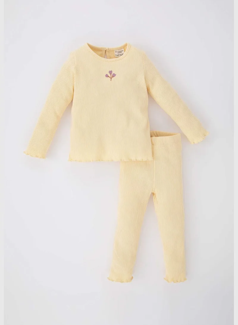 DeFacto 2 Pack BabyGirl Bike Neck Long Sleeve Knitted Set