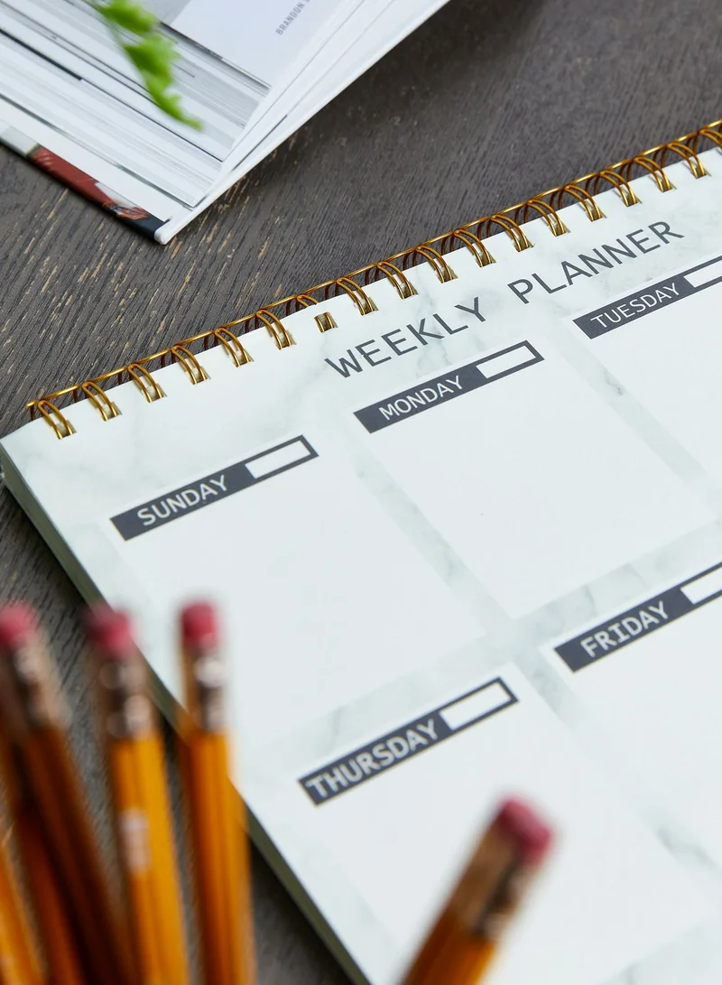 AURORA Marble Weekly Planner
