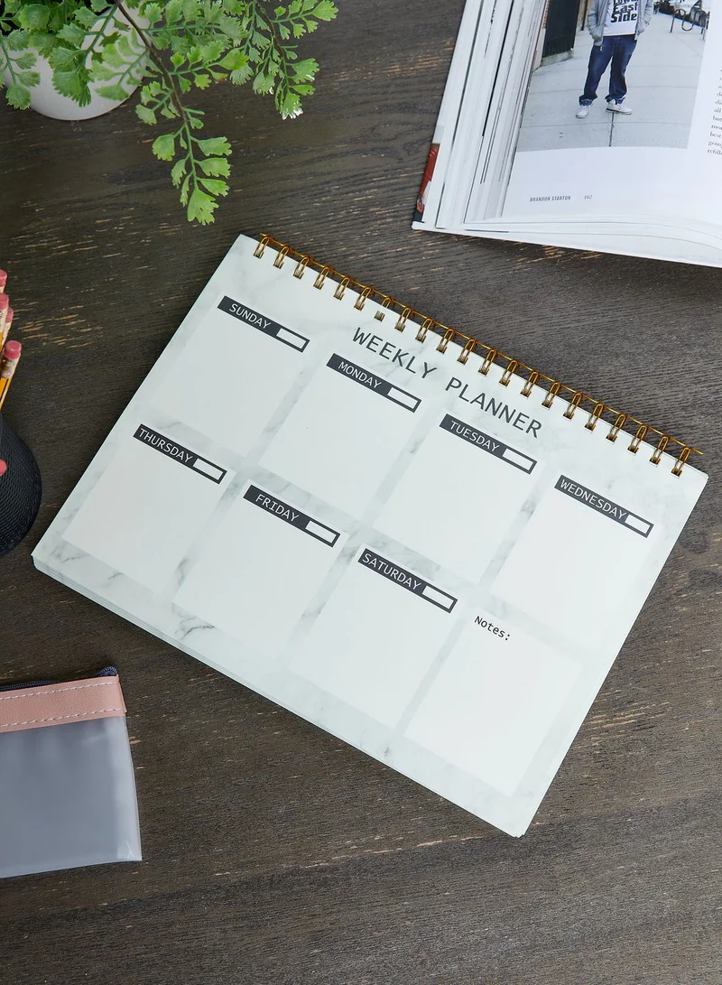 AURORA Marble Weekly Planner
