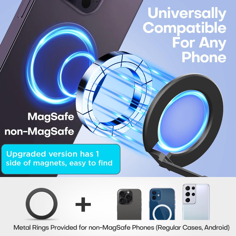 MCCHJoy Mini 2-Pack Airplane Phone Holder, Plane Phone Mount, Must-Have Flight Accessories, Airplane Travel Essentials, MagSafe Compatible, Upgraded Version, Silver - Image 5