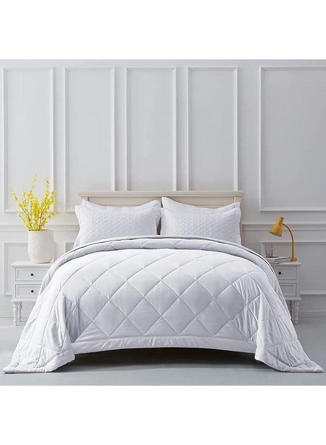 Blizz Mont Hotel Feel Ultra Soft AC Comforter/Quilt/Duvet for Single Bed | Fabric - White Strip 300 TC | Size: 60 inches x 90 inches - Image 1