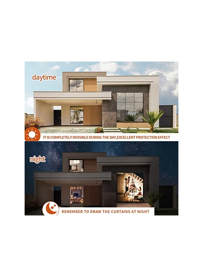 The Bros Heat Control Window Film, Window Tint Sun Blocking Blackout and UV Protection, one-Way Privacy Mirror Reflective Film,Explosion-Proof Premium PET Material Cosmic Black, 17.5 Inch x 6.5 Feet - Image 5