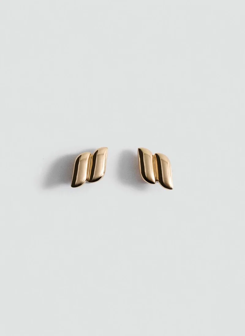 MANGO Earrings with geometric relief