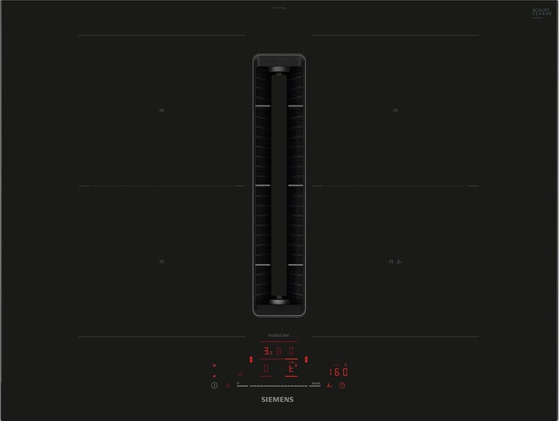 سيمنز iQ500 ED777HQ26E 70 سم موقد حثي مع تهوية مدمجة، touchSlider، Home Connect، موقد هندسة ألمانية، أسود ED777HQ26E أسود--ضمان 3 سنوات - Image 1