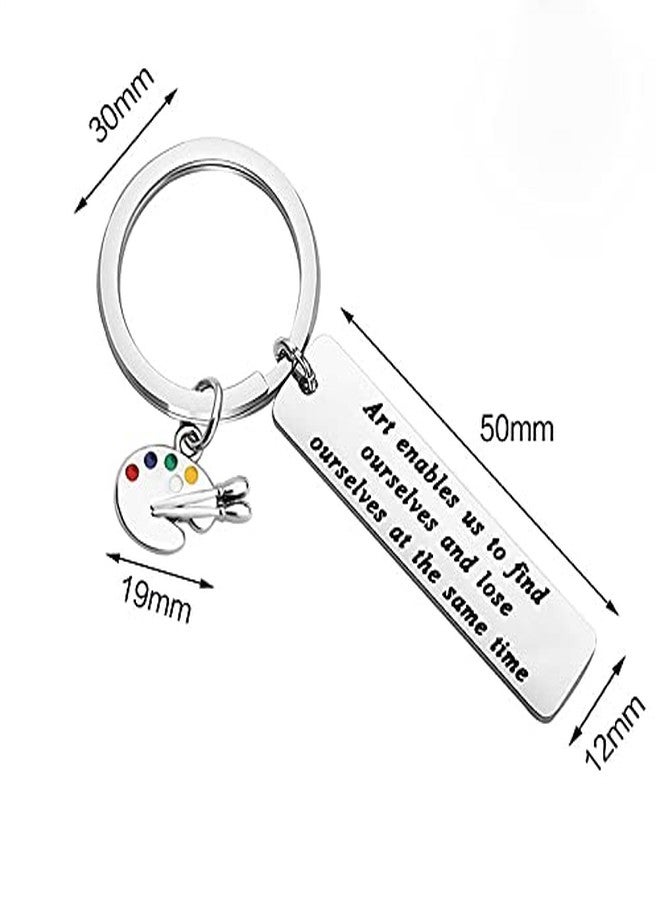 yaozeio Artist Painter Art Teacher Gifts for Women Men, Inspirational Gifts Keychian for Painter Artist Art Student Birthday Christmas Graduation Encouragement Gifts Art Teacher Thank You Keychain - Image 2