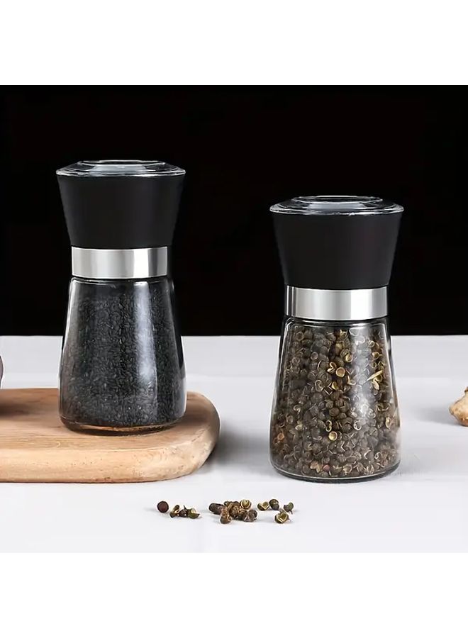 Glass Pepper Grinder Salt And Pepper Mill Set 2pcs For Home - Image 1