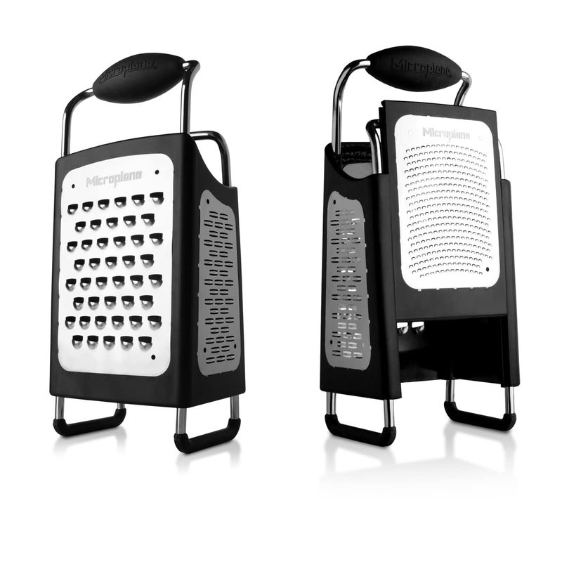 Microplane Four Sided Stainless Steel Ultra-Sharp Multi-Purpose Box Grater - Slicer, Fine, Ribbon, and Extra Coarse Blade Styles - Image 2