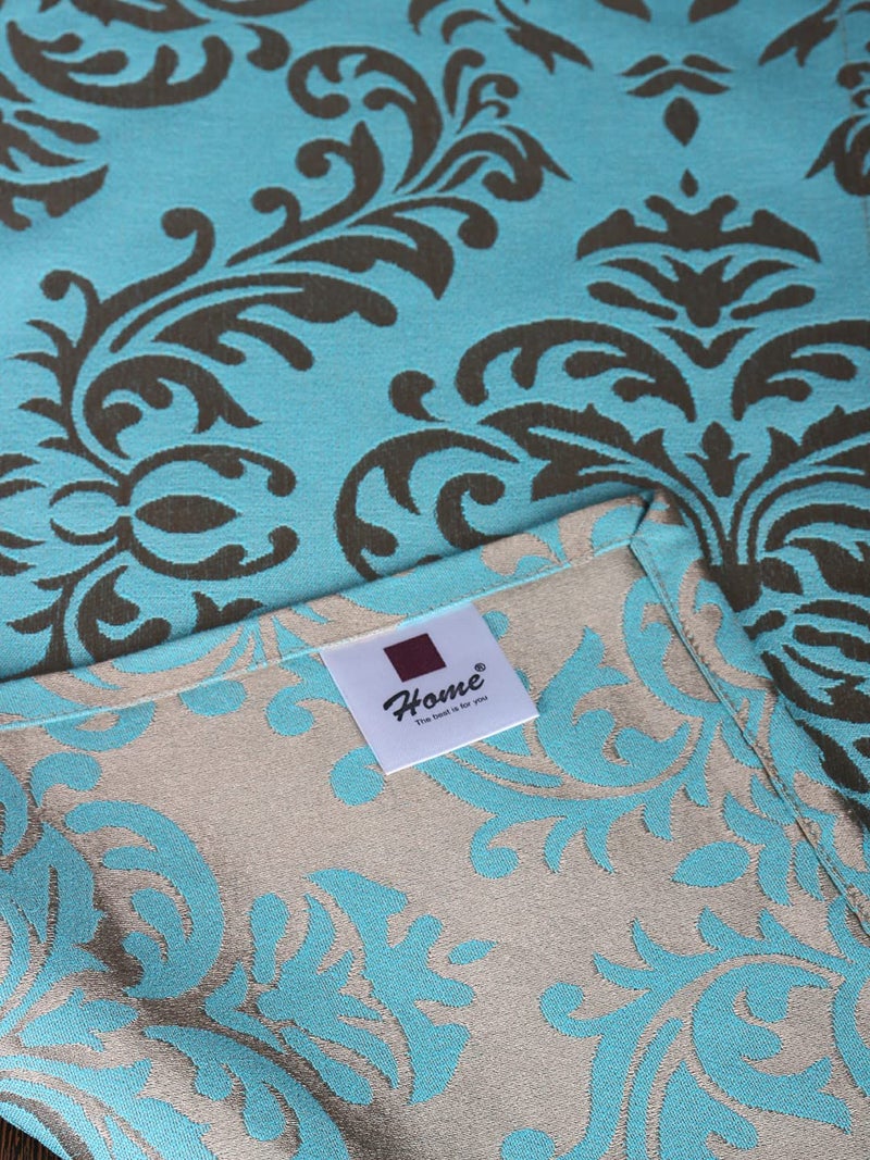 Home - The Best is for You Cotton Table Runner with Woven Damask Design (Turquoise, 13X84 Inch) - Pack of 1 - Image 5