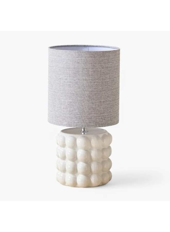 Home Box Emzie Ceramic Table Lamp with Linen Shade - 33 cm