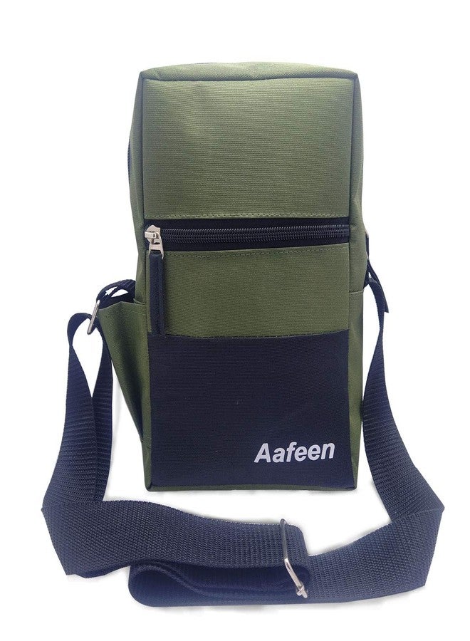 Aafeen Polyester Cross Body messenger Sling Bag for Men Women (Olive Green,25x16x8cm)