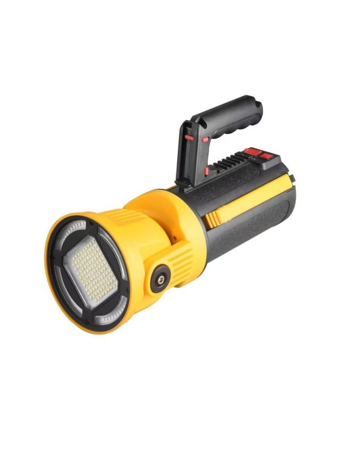 Multi-function Charging LED Portable Lamp Flashlight Outdoor High-power Strong Light Flashlight Lighting Searchlight-Color:W5164-2 (small Patch Model)  - Image 1