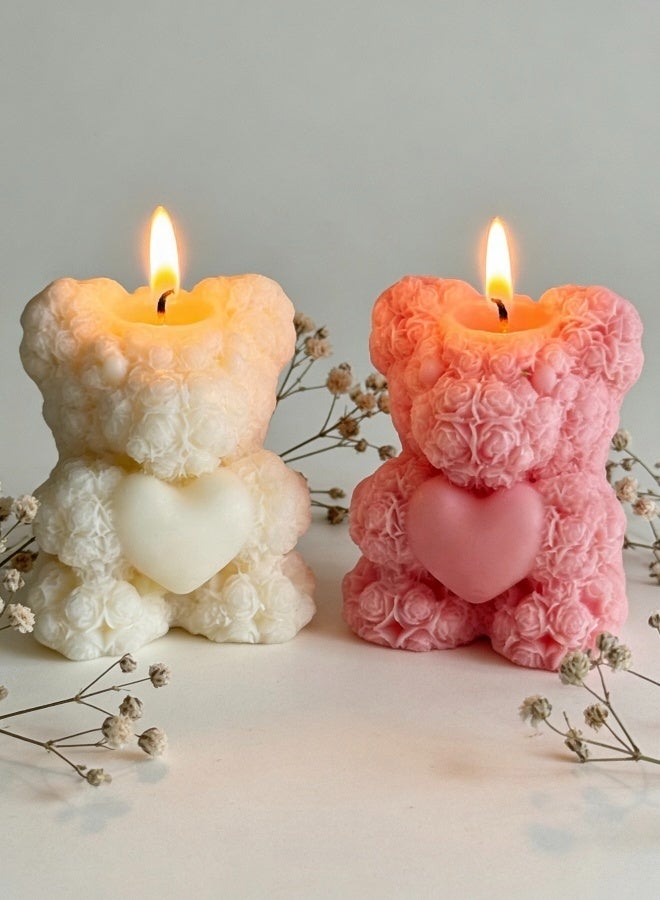 2 PCS Aromatherapy Candles Set Natural Soy Wax Long Lasting Fragrance Perfect for Home Bedroom Living Room Relaxation Stress Relief and Holiday Gift - Image 3