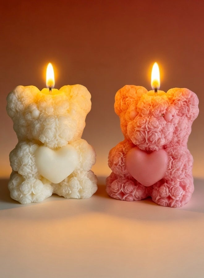 2 PCS Aromatherapy Candles Set Natural Soy Wax Long Lasting Fragrance Perfect for Home Bedroom Living Room Relaxation Stress Relief and Holiday Gift - Image 2