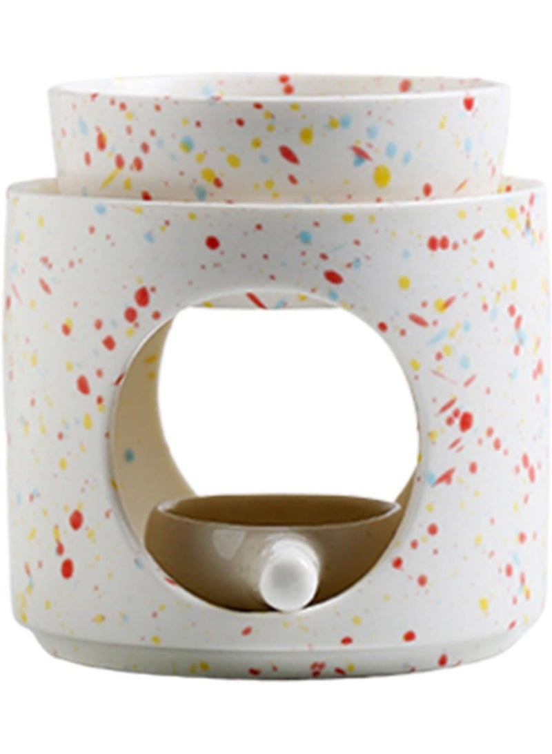 HOMESTAR Tealight Wax warmerss - Ceramic Candle Holder Stand, Decorative Tabletop Candle Decor | Stylish Melt Burner, Minimalist Home Ornament for Birthday Event, Holiday Use, Wedding Reception Display - Image 1