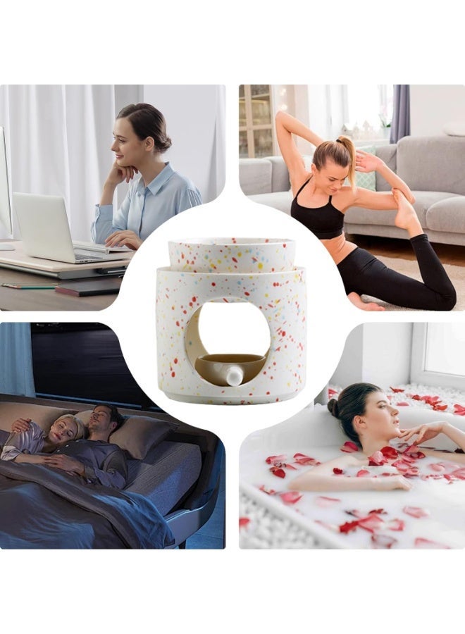 HOMESTAR Tealight Wax warmerss - Ceramic Candle Holder Stand, Decorative Tabletop Candle Decor | Stylish Melt Burner, Minimalist Home Ornament for Birthday Event, Holiday Use, Wedding Reception Display - Image 5