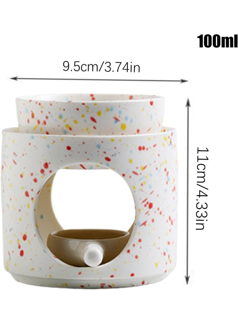 HOMESTAR Tealight Wax warmerss - Ceramic Candle Holder Stand, Decorative Tabletop Candle Decor | Stylish Melt Burner, Minimalist Home Ornament for Birthday Event, Holiday Use, Wedding Reception Display - Image 2