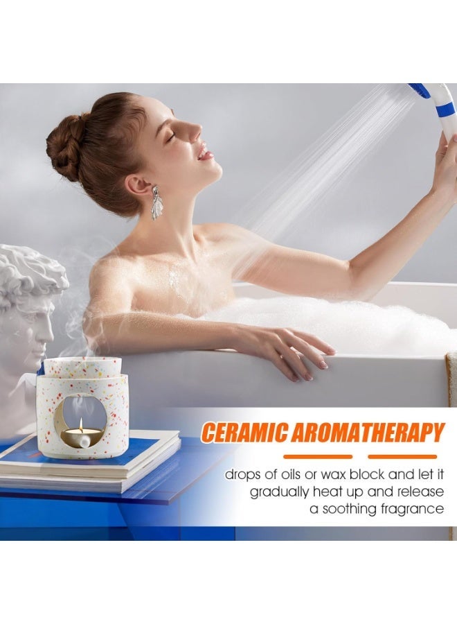 HOMESTAR Tealight Wax warmerss - Ceramic Candle Holder Stand, Decorative Tabletop Candle Decor | Stylish Melt Burner, Minimalist Home Ornament for Birthday Event, Holiday Use, Wedding Reception Display - Image 4