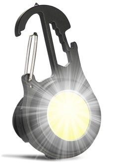 Y&D Mini Cob Led Flashlight Keychain, High Lumens Portable Rechargeable Light Right Keychain Compact 4 Modes with Collapsible Bracket and Strong Magnet  - Image 1