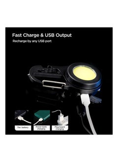 Y&D Mini Cob Led Flashlight Keychain, High Lumens Portable Rechargeable Light Right Keychain Compact 4 Modes with Collapsible Bracket and Strong Magnet  - Image 4