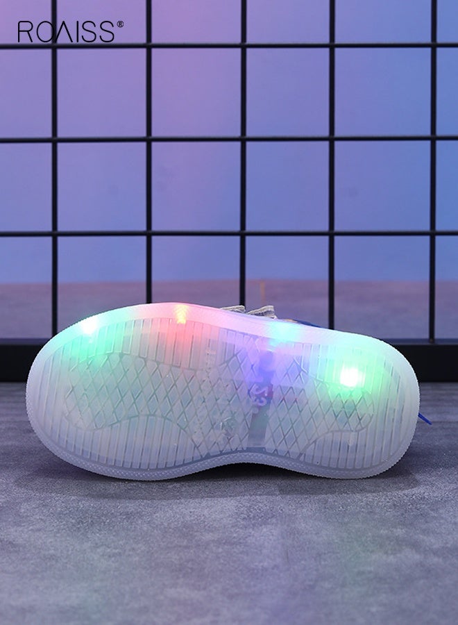 roaiss أحذية أطفال مضيئة بنمط ديناصور، أحذية عالية للأطفال الصغار، أحذية رياضية رائعة تومض مع أحزمة هوك وحلقة - Image 5