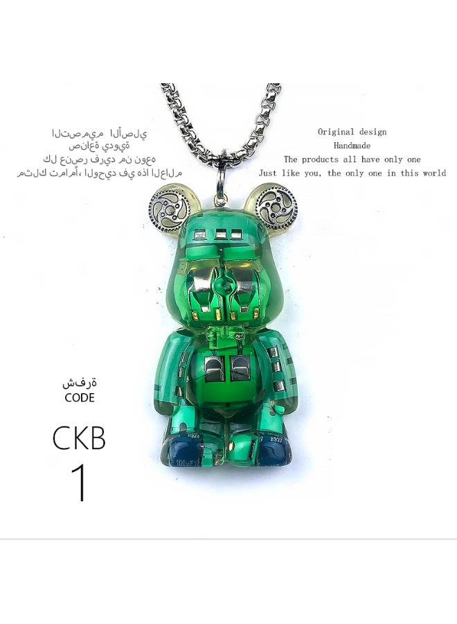 Original Design Handmade Standing Bear Pendant,Keychain,Gift,Punk Edge,One-of-a-Kind Resin Art,Instant Street Cred - Image 2