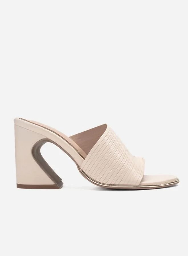 Take Two Striped Leather Block Heel Sandals By Heel Your Sole