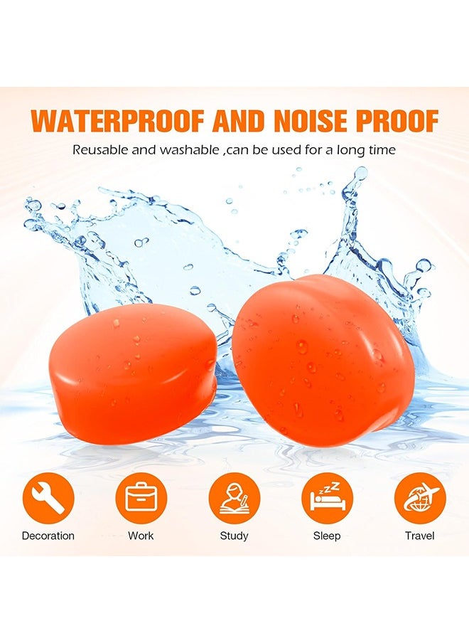 HY - Silicone Ear Plugs for Sleeping Swimming,Reusable Moldable Noise Cancelling Earplugs for Shooting Range, Swimmers, Snoring, Airplanes, Travel, Work, Studying, (12 Pairs) - Image 1