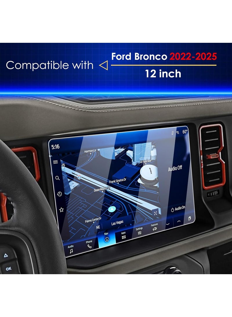 Simpeak Simpeak 2Pack 9H Screen Protector Compatible with Ford Bronco 2025 2024 2023 12Inch Touchscreen Accessories AntiScratch Sensitive Touch  - Image 2