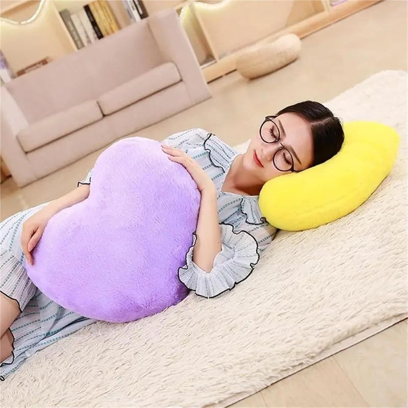 Heart Pillow Plush Pillow Heart Cushion for Room Comfortable Heart Shaped Pillow for Mother's Day Birthday(Blue) - Image 3