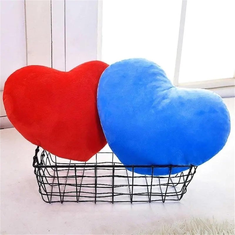 Heart Pillow Plush Pillow Heart Cushion for Room Comfortable Heart Shaped Pillow for Mother's Day Birthday(Blue) - Image 5