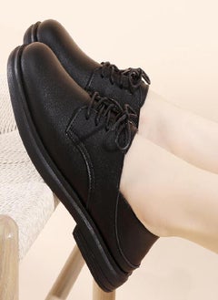 British Style Leather Shoes New Retro Loafers Thick Sole Shallow Mouth Women's Single Shoes