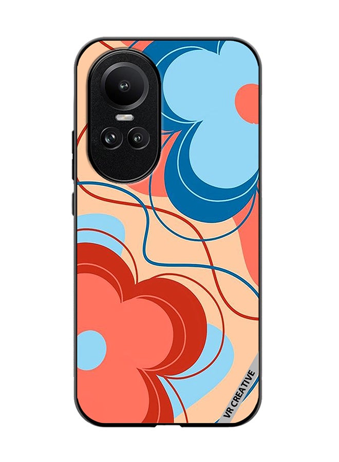VR CREATIVE Protective Case Cover For Oppo Reno 10 Pro Flower Design Multicolour - Image 1