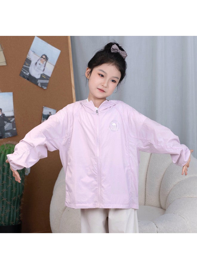 camel Children's Sun Protection Jacket [cool & Uv-resistant] Original Yarn Sun Protection Little Boys And Girls Lightweight Hooded Sunscreen Coat - Image 2