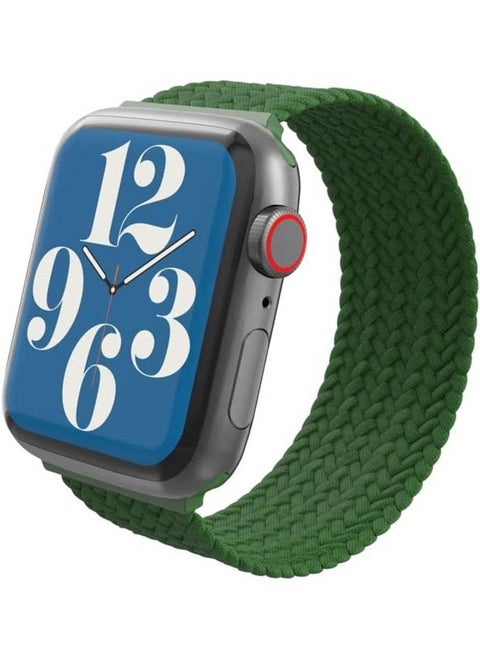 ساعة Apple Watch المضفرة Series 8/7 (41 مم)، Series 6/SE/5/4 (40 مم) وSeries 3/2/1 (38 مم) - لون أخضر غامق