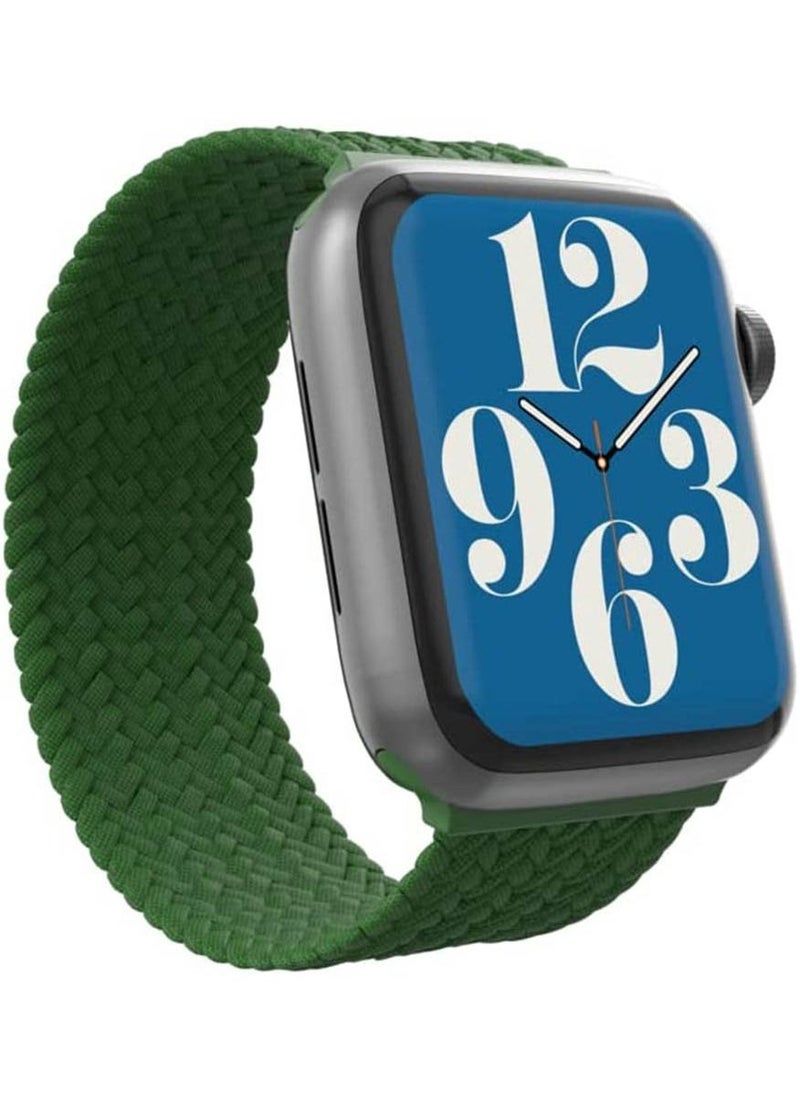ساعة Apple Watch المضفرة Series 8/7 (41 مم)، Series 6/SE/5/4 (40 مم) وSeries 3/2/1 (38 مم) - لون أخضر غامق