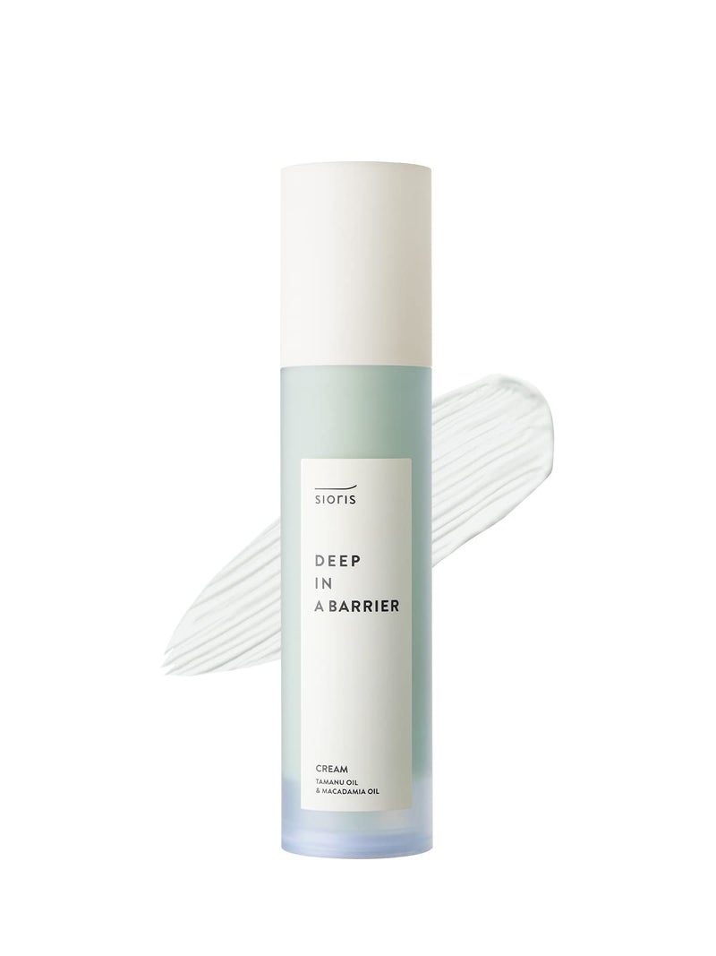 SIORIS Deep In A Barrier Cream 1.69 fl.oz: A Tamanu Oil-powered, organic and vegan intensive skin repair cream, strengthens the skin barrier, soothes sensitive skin, and deeply moisturize - Image 1